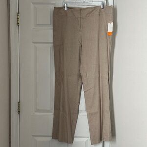 Brand New Cynthia Steffe Linen Blend Flax Trousers Pants Size 16 Straight Leg